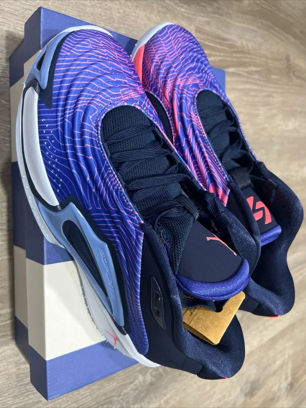 Jordan Men’s Luka 3 Sneakers in Navy and Pink